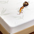 California King Mattress Protector Waterproof Mattress Pad Washable Bamboo Rayon Mattress Cover Breathable Noiseless Bed Protector 5"