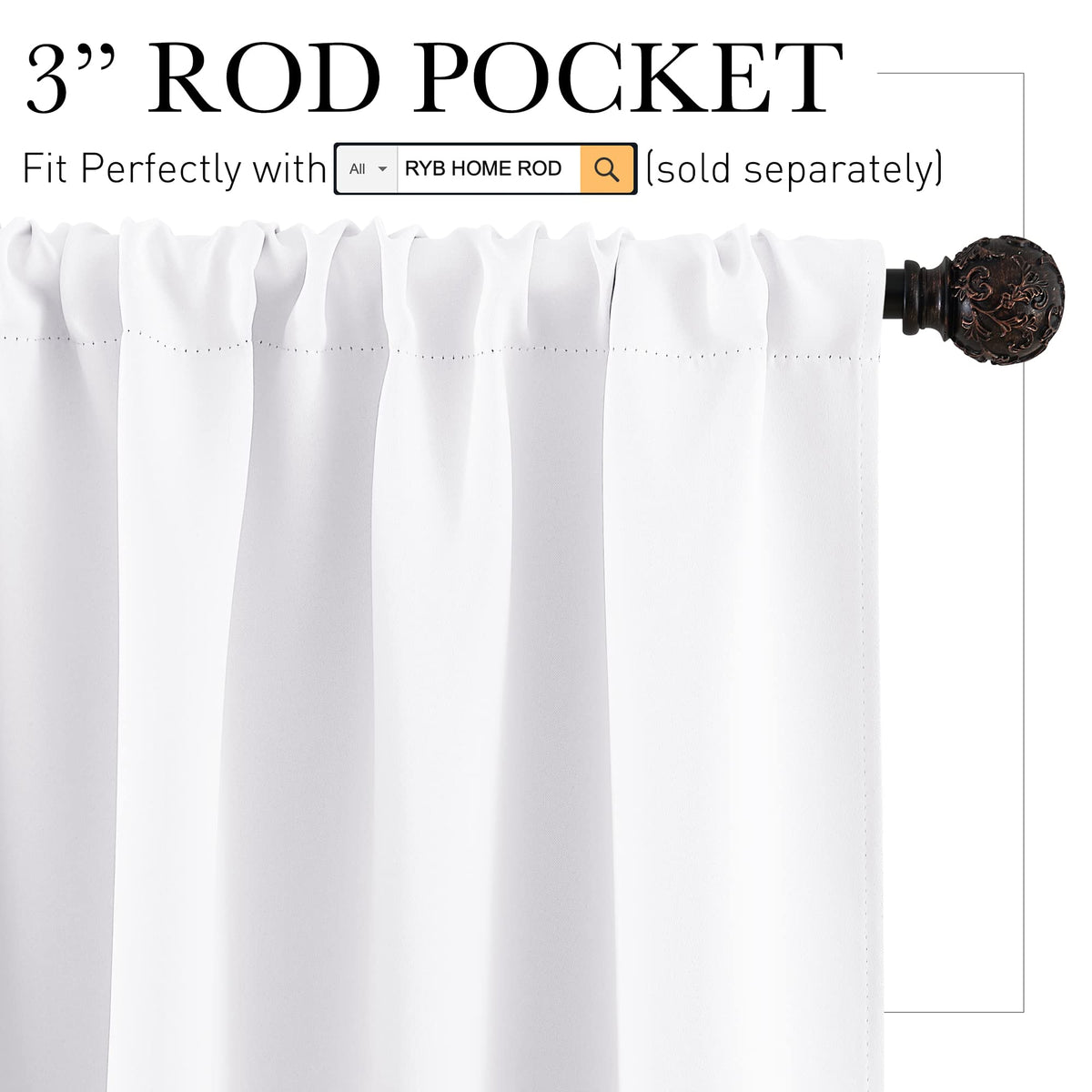 Short Pure White Curtains for Small Bedroom Kitchen Cafe Window