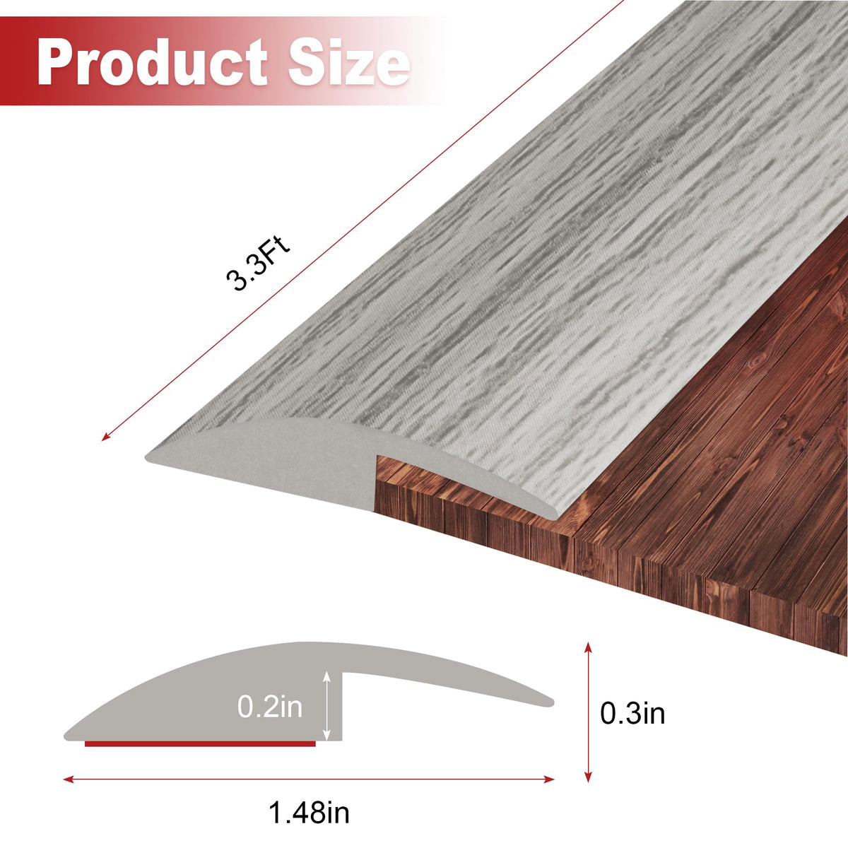 3.3Ft Carpet Floor Transition Strip