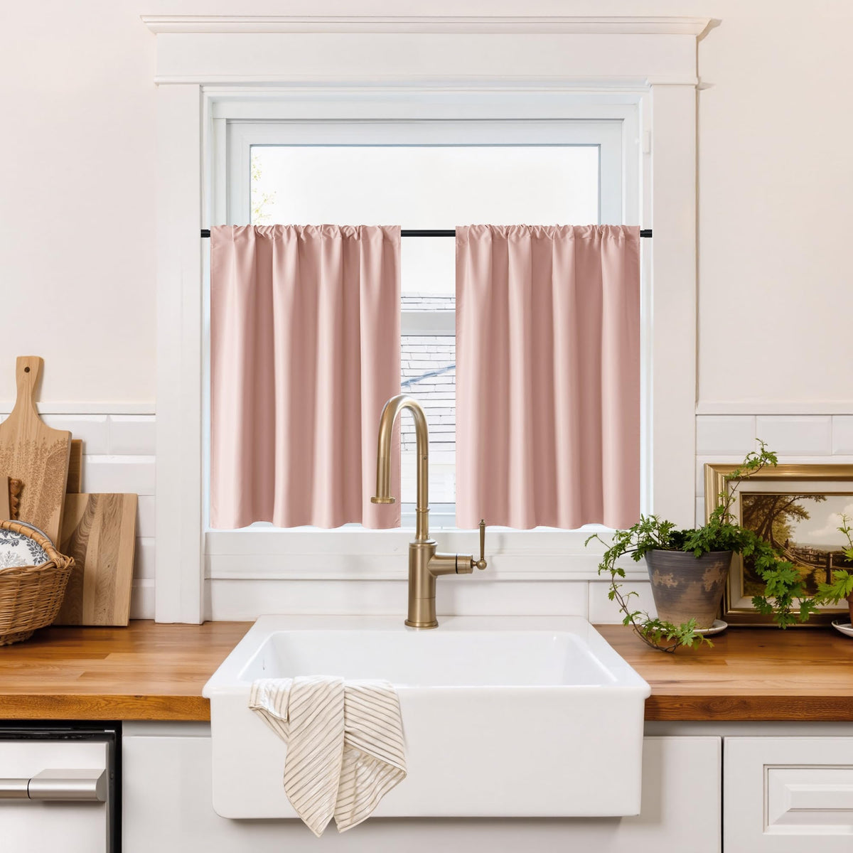 100% Blackout Basement Curtains 30 inches Long (2 Count)