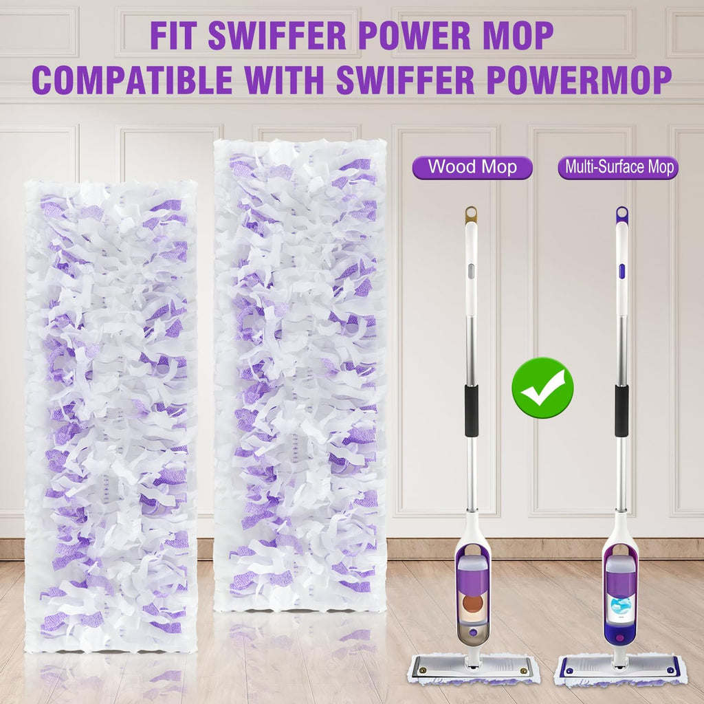 80 Pack Disposable Power Mop Refills for Swiffer Power Mop (80 Count)