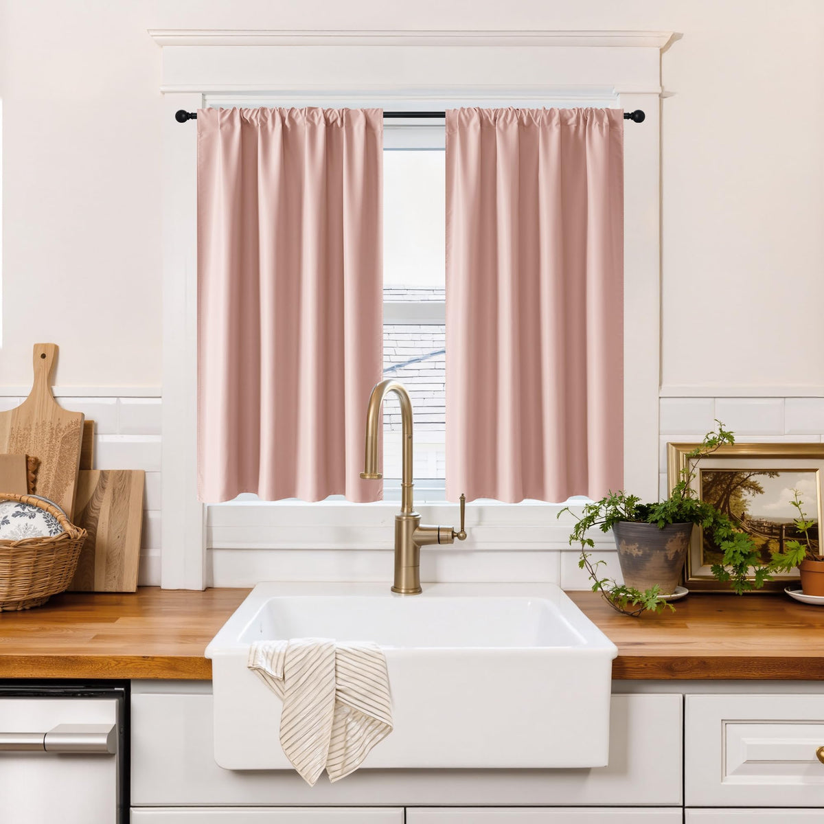 100% Blackout Basement Curtains 36 inches Long (2 Count)