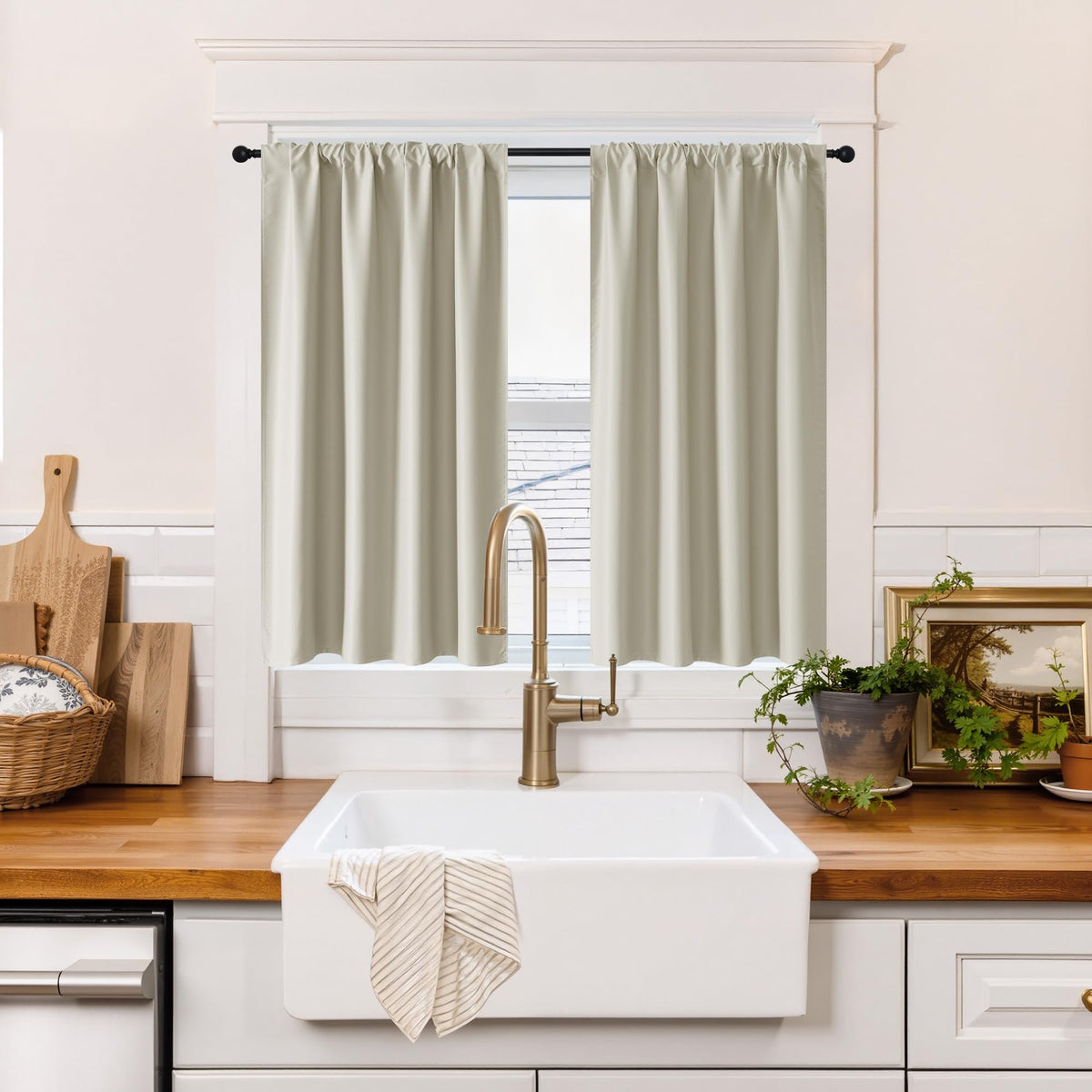 100% Blackout Basement Curtains 36 inches Long (2 Count)