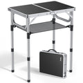 Anbte Folding Camping Table, 24"X 16" Adjustable Height Small Folding Table