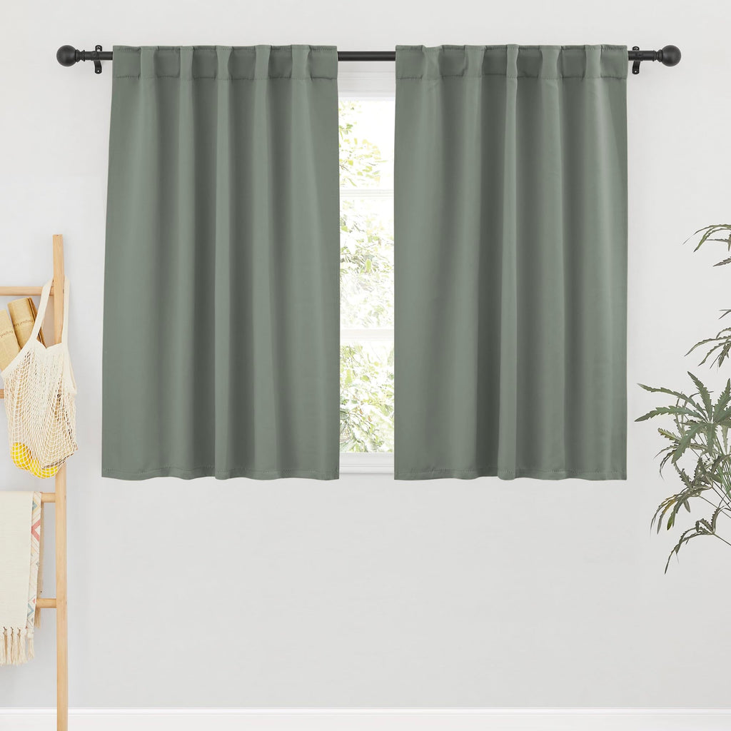 Blackout Curtains & Drapes for Bedroom 54 inches Long (2 Count)