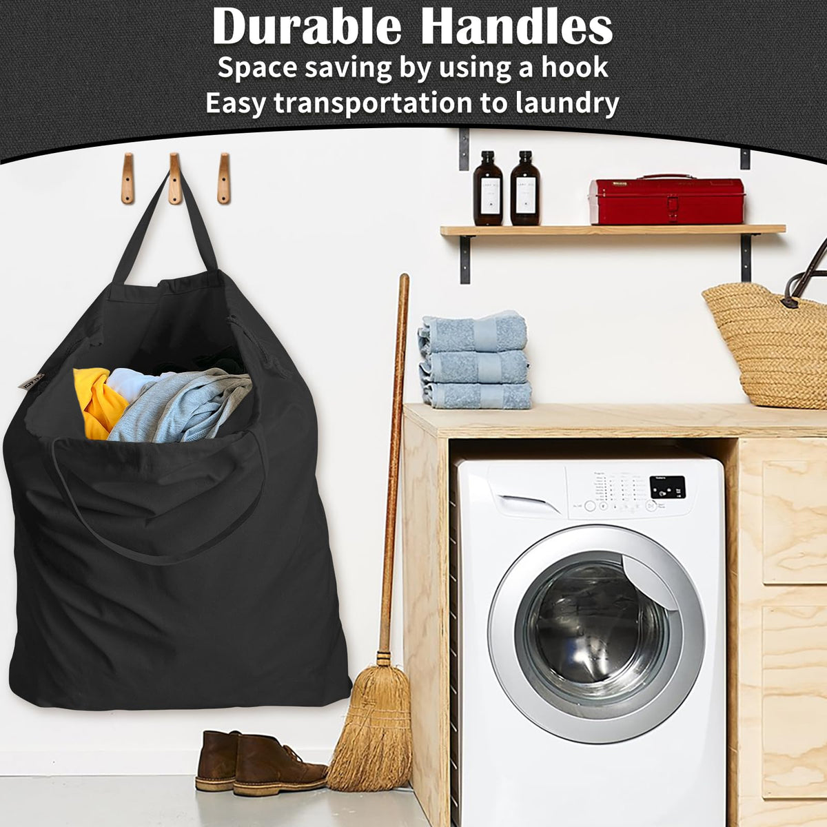 Canvas Laundry Bag 40"W x35"H