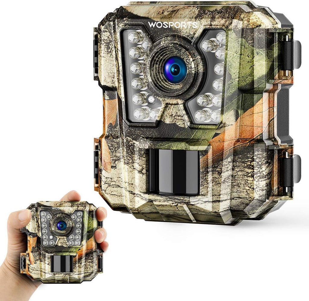 WOSPORTS Trail Camera - 24MP, 1080P, Mini, Waterproof
