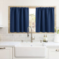 Cafe Blackout Curtains 24 inch Length for RV Camper Kitchen Window (2 Count)