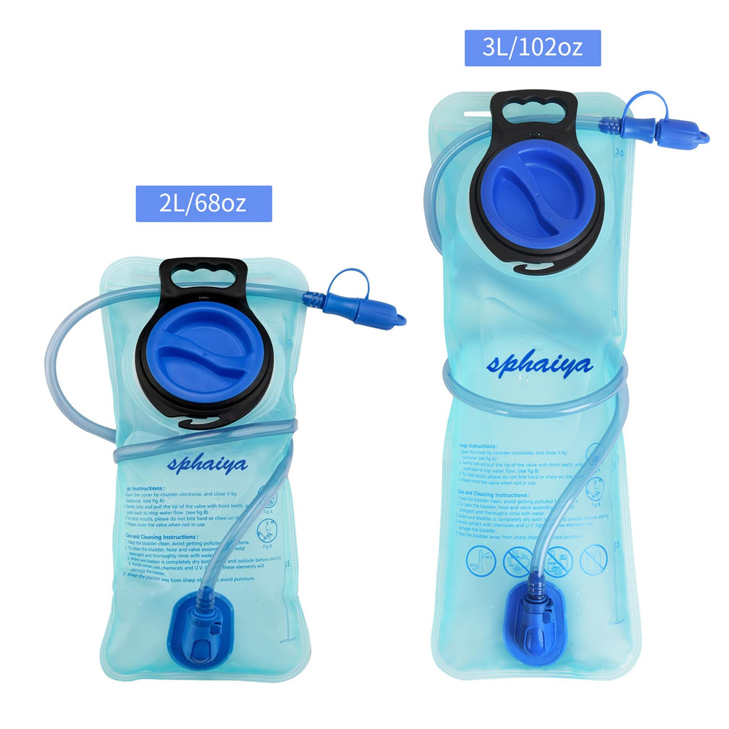 Hydration Bladder 2L-3L Water Storage Bag Reservoir,Military Hydration Pack Replacement for Hiking Biking Climbing Cycling Running Camping Backpack with Clean Flexible Brush (3L-Green+Blue)