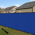 ECOOPTS 4'x34' Privacy Fence Screen Windscreen with Copper Grommets, Fit for Commercial Fence and Residential Garden Outdoor 90% UV Blockage, Cable Zip Ties Included (Blue)