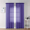 Purple Sheer Curtains 78 Inches Long 2 Panels Set for Living Room (2 Count)