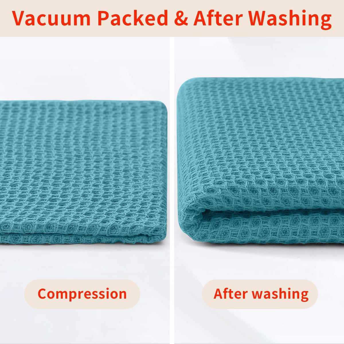 100% Cotton Waffle Weave Kitchen Dish Towels 24 (24 Count)