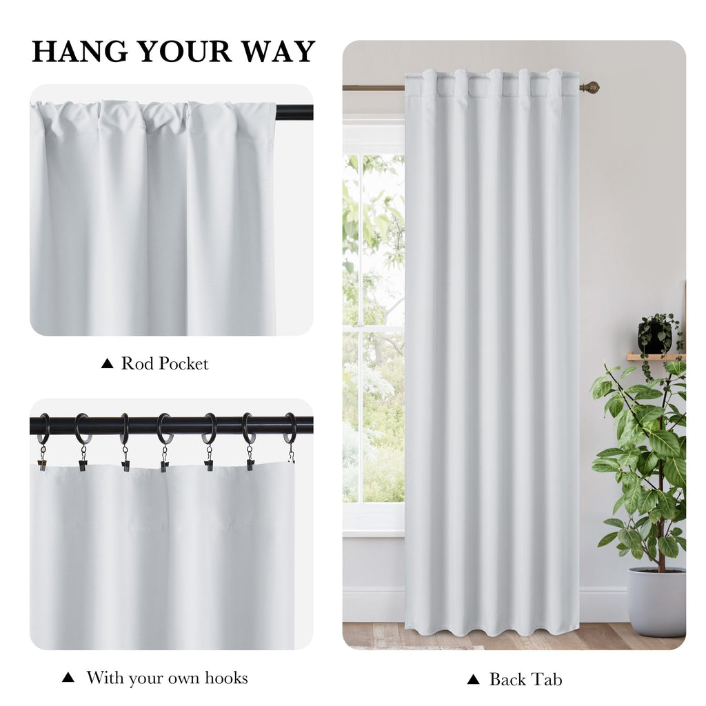 100% Blackout Short Curtains for Small Window (2 Count)