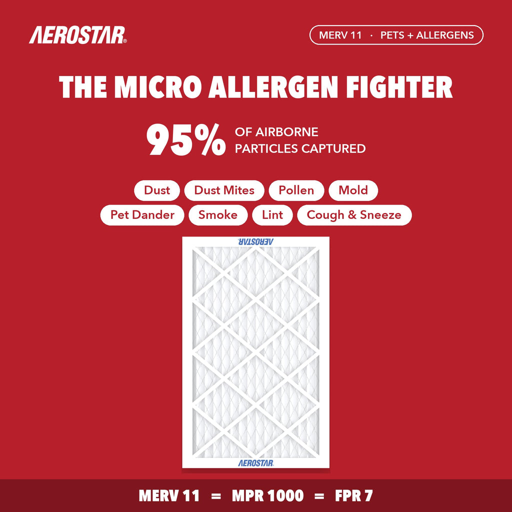Air Filter 16x22x1 MERV 11 AC Filter (6 Count)