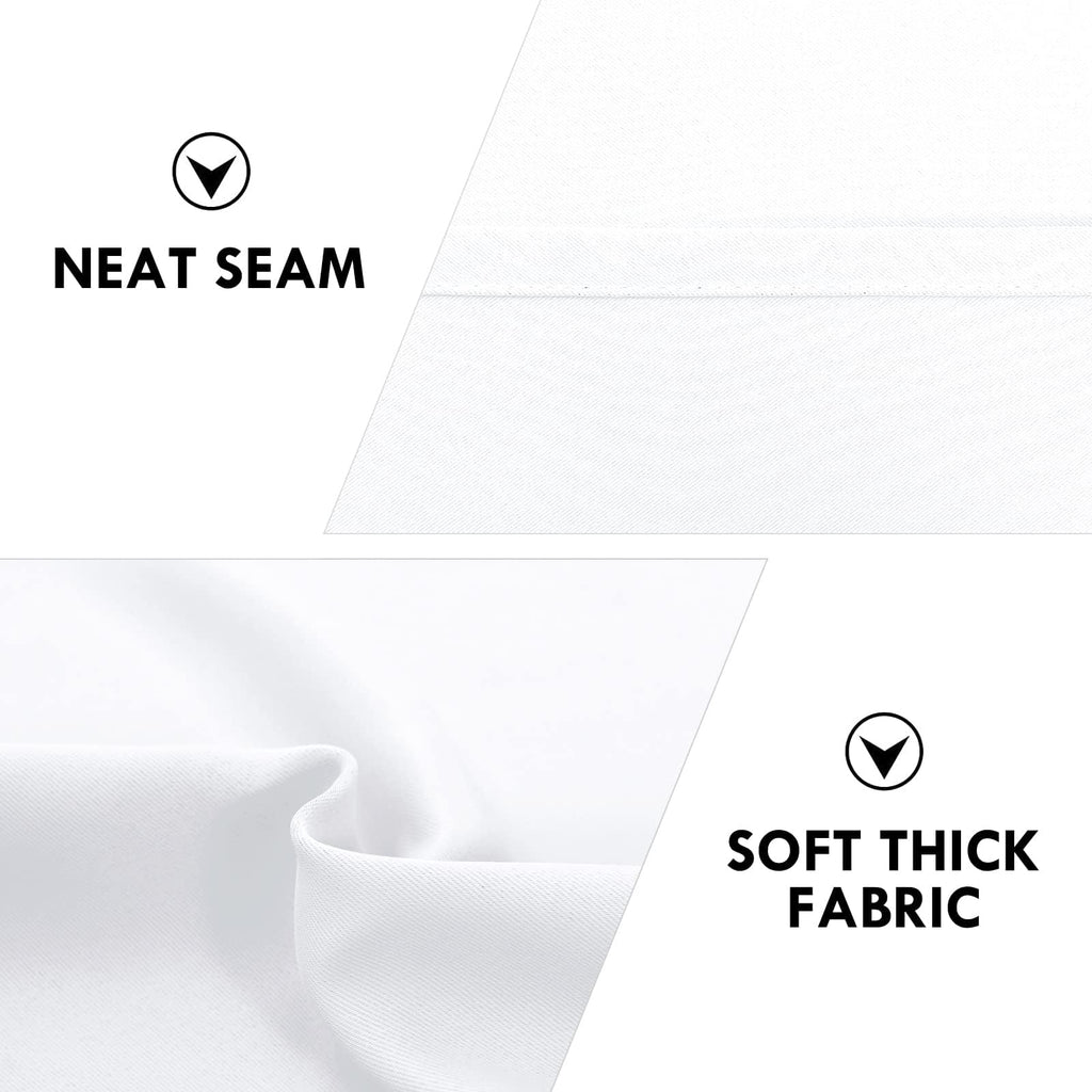 White Short Curtains 36 inches Long for Kitchen RV Bunk 2 Panels (2 Count)