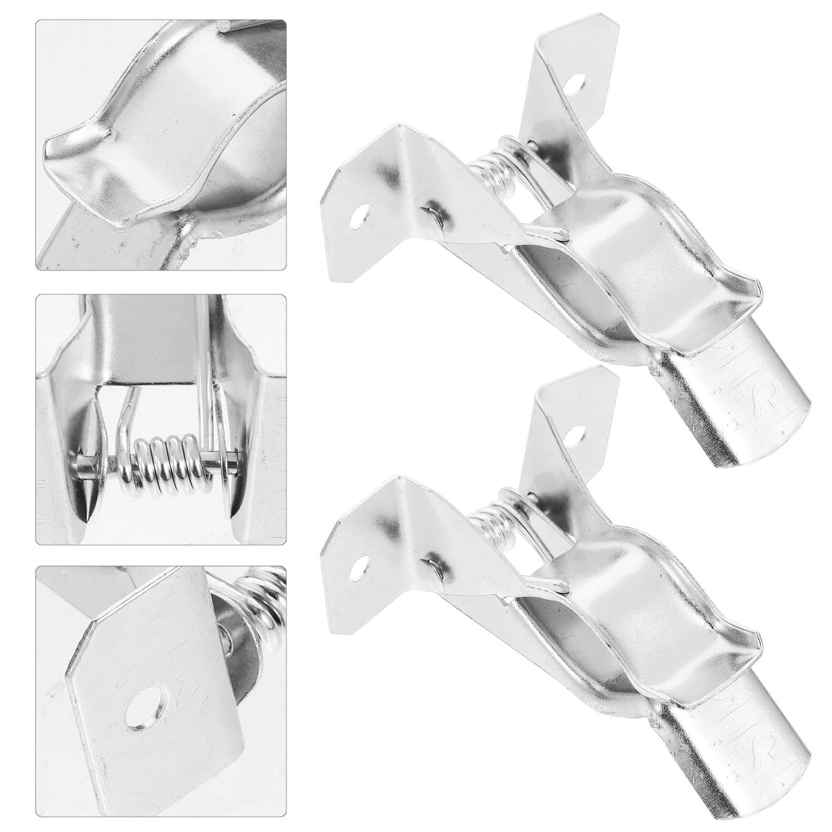 10pcs Wall Mounted Mop Broom Holder Heavy Duty Iron Broom Gripper Clips for Garage Kitchen Bathroom Storage Organizer
