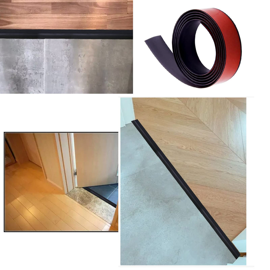 Floor Transition Strip & Self Adhesive Floor Vinyl Floor Edge Trim Laminate Floor Gap Covering Joining Strip (3.28 Foot)