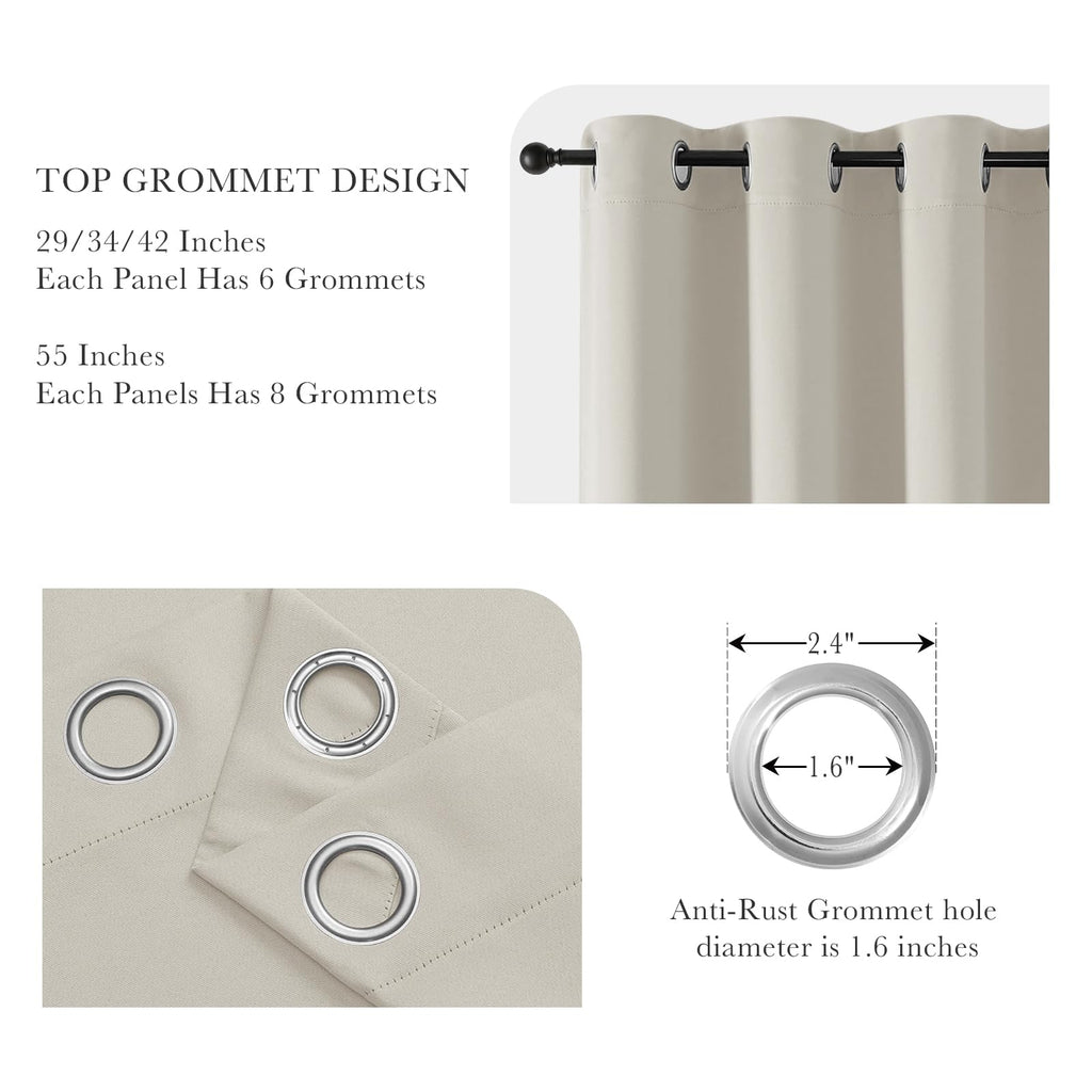 Cream RV Curtains for Camper Windows