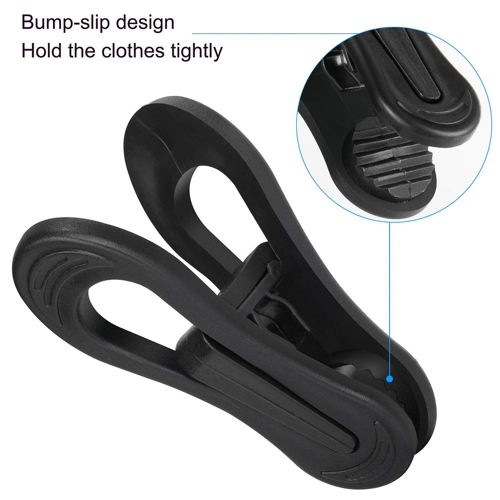 Black Plastic Hanger Clips (24 Count)