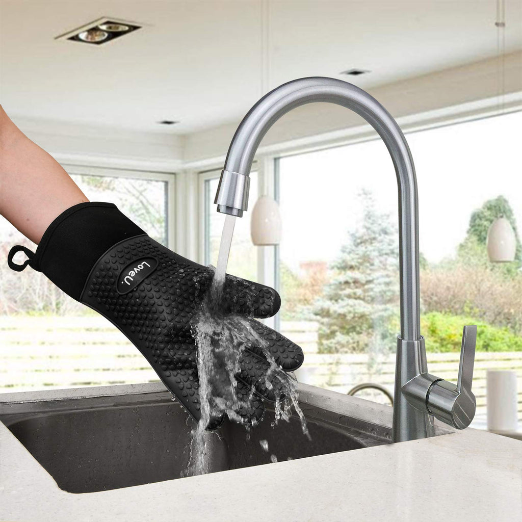 Silicone Oven Mitts Gloves (2 Count)