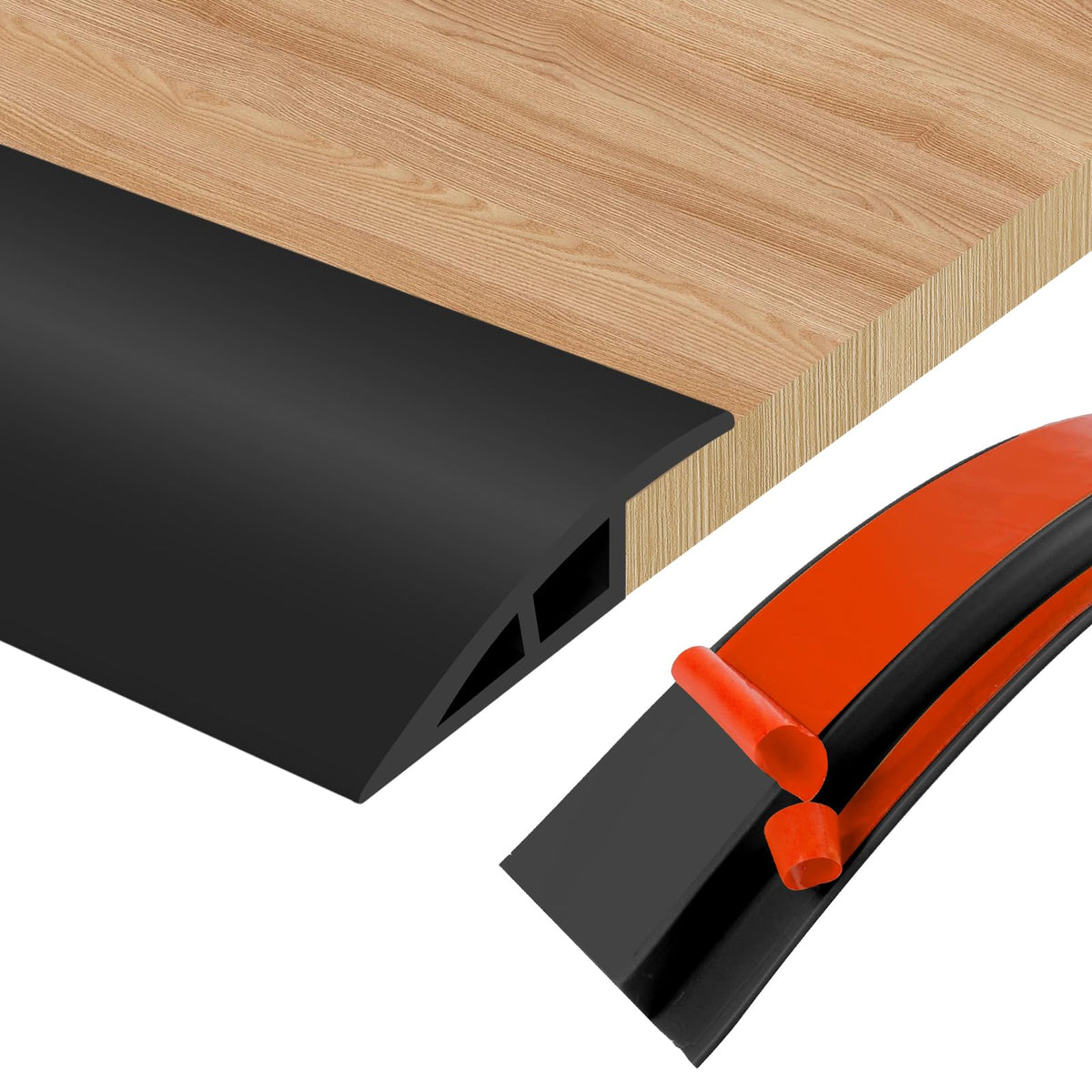 Floor Transition Strip Door Threshold 39" Floor Transition Reducer Trim on The Edges Threshold Strip Self Adhesive Suitable for Doorways