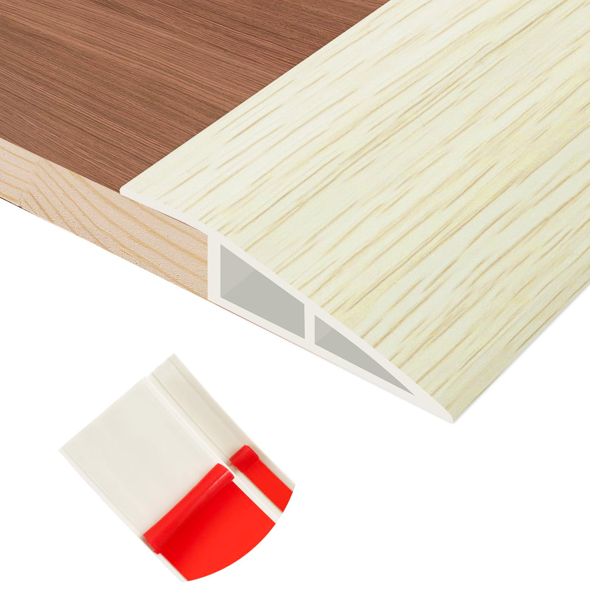 Floor Transition Strip Self Adhesive Vinyl Door Threshold Strip (10 Foot)