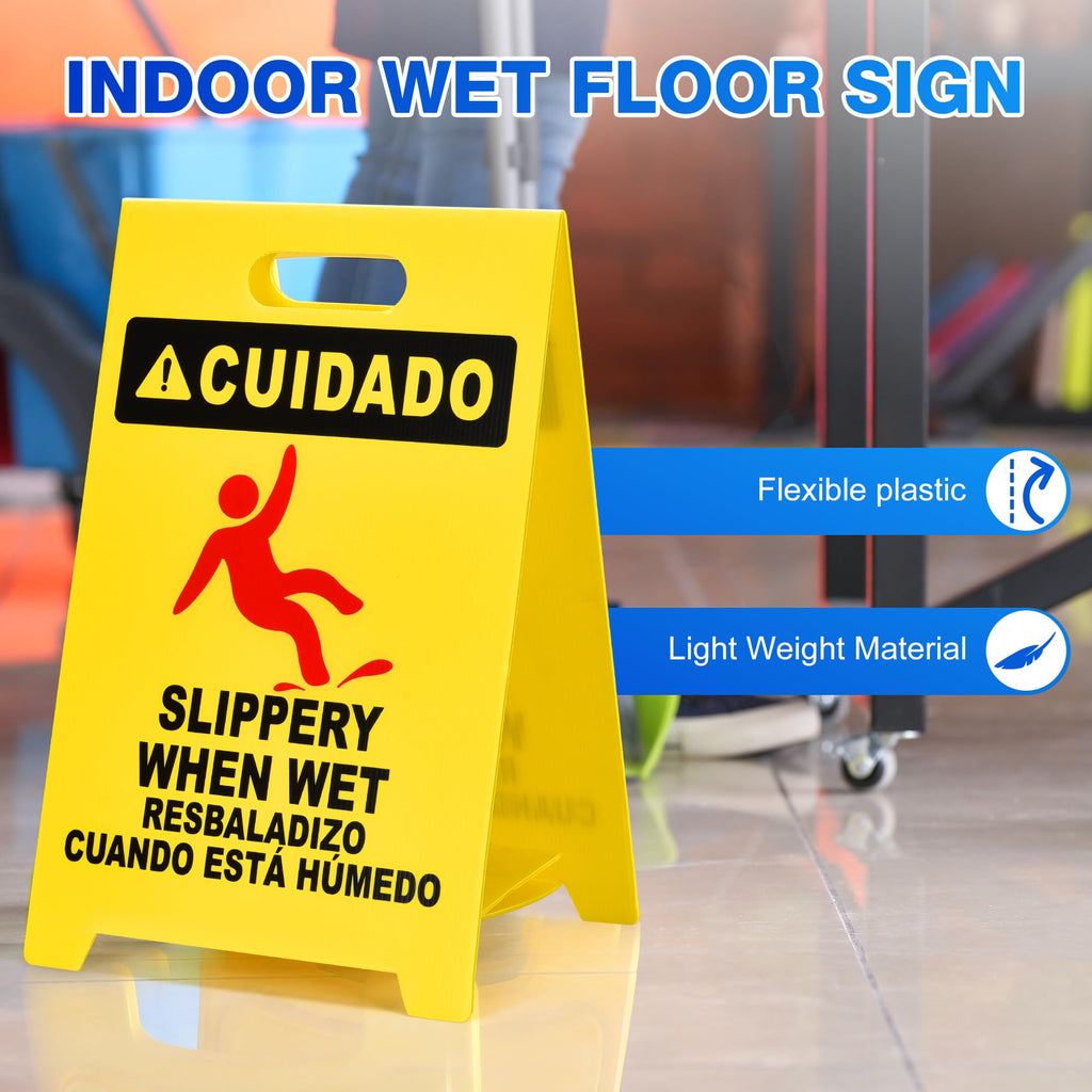 MATTHEW CLEANING 19'' Industrial Wet Floor Sign 12 Pack 2