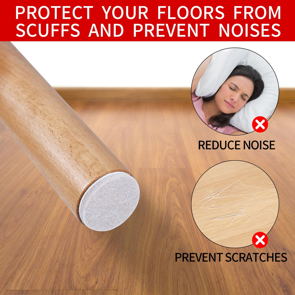 407Pcs Felt Chair Leg Pads Floor Protectors for Hardwoods Floors (407 Count)