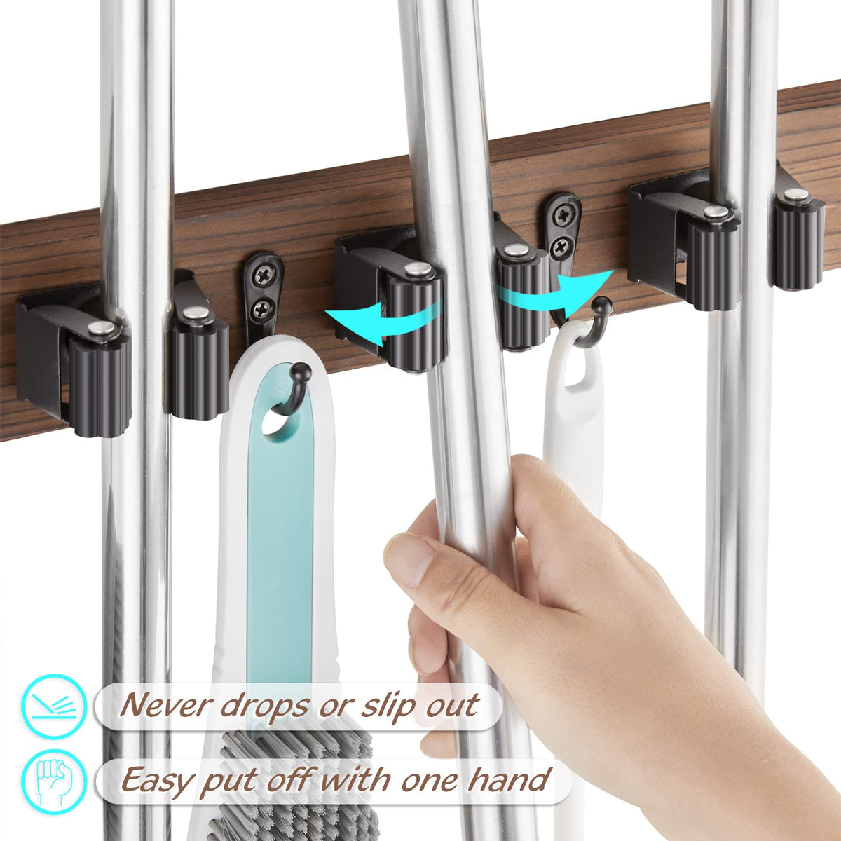 Mop and Broom Holder Wall Mount
