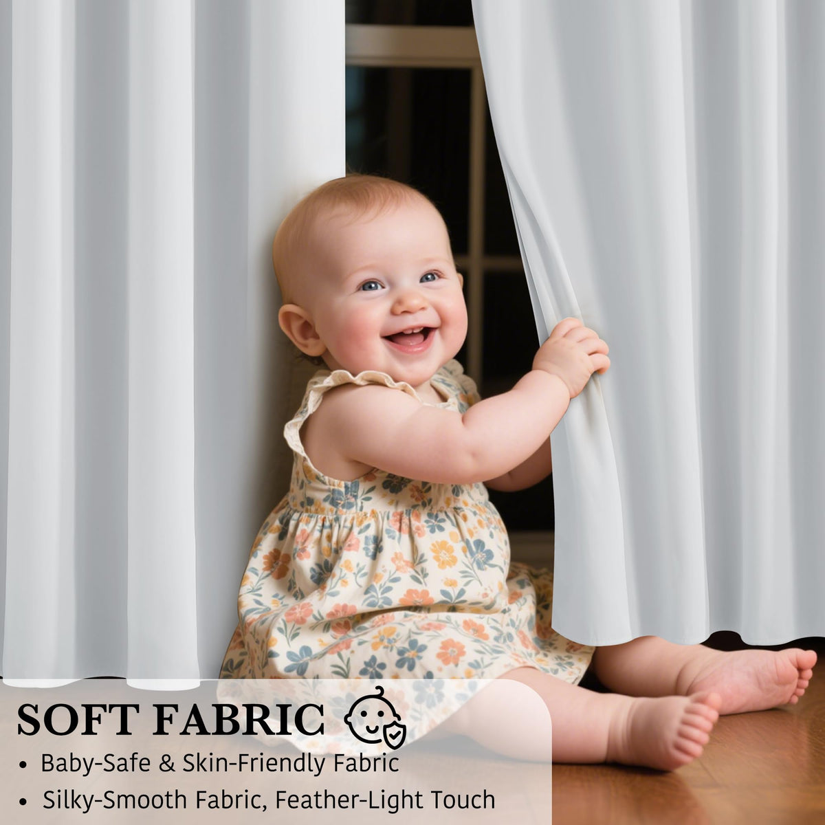 100% Blackout Short Curtains for Small Window (2 Count)