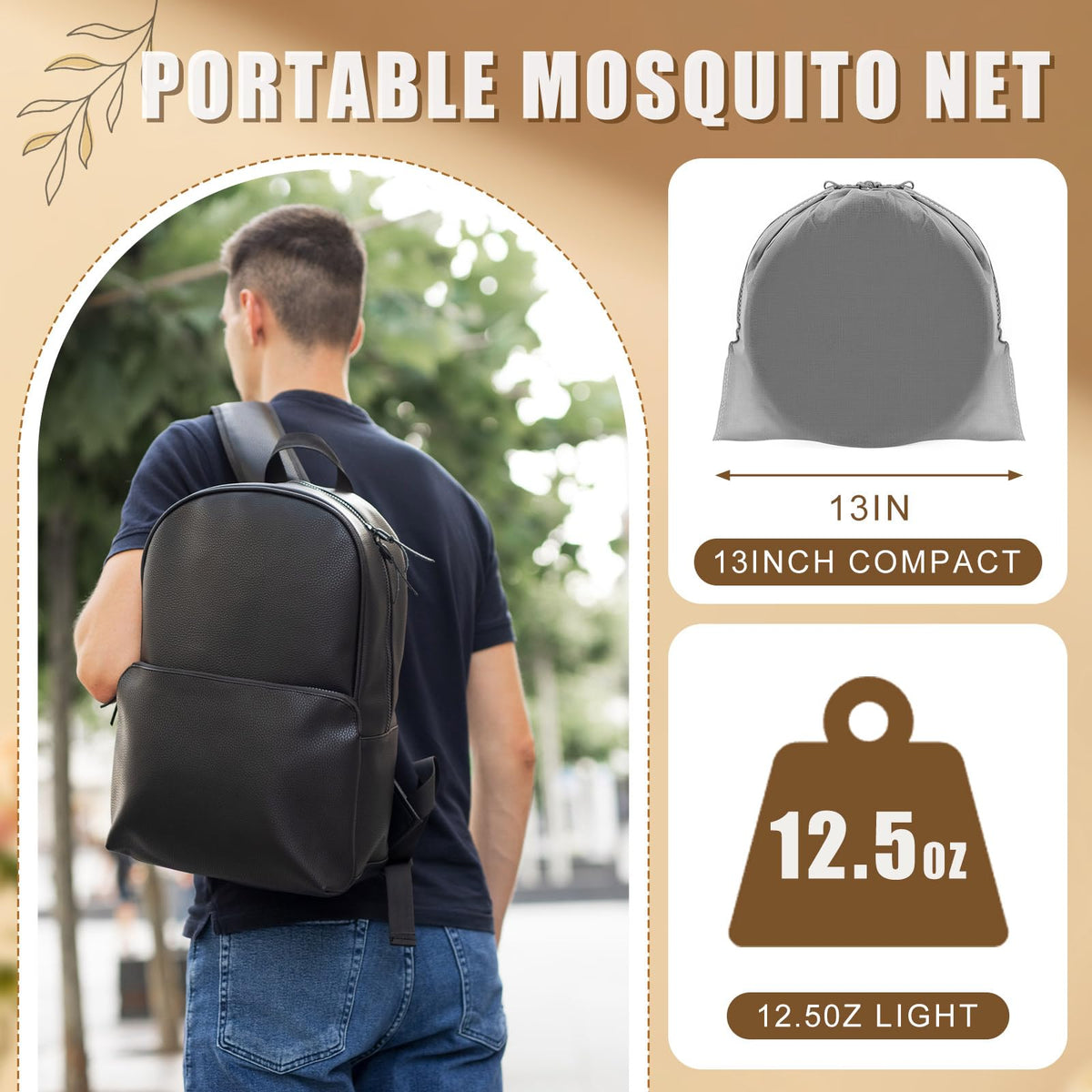 Vincreem Camping Mosquito Net - 2 Pcs, 78 * 31 * 22, Black