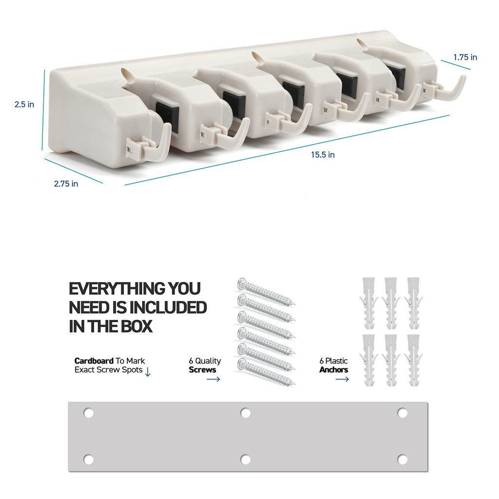 Broom and Mop Holder Wall Mount