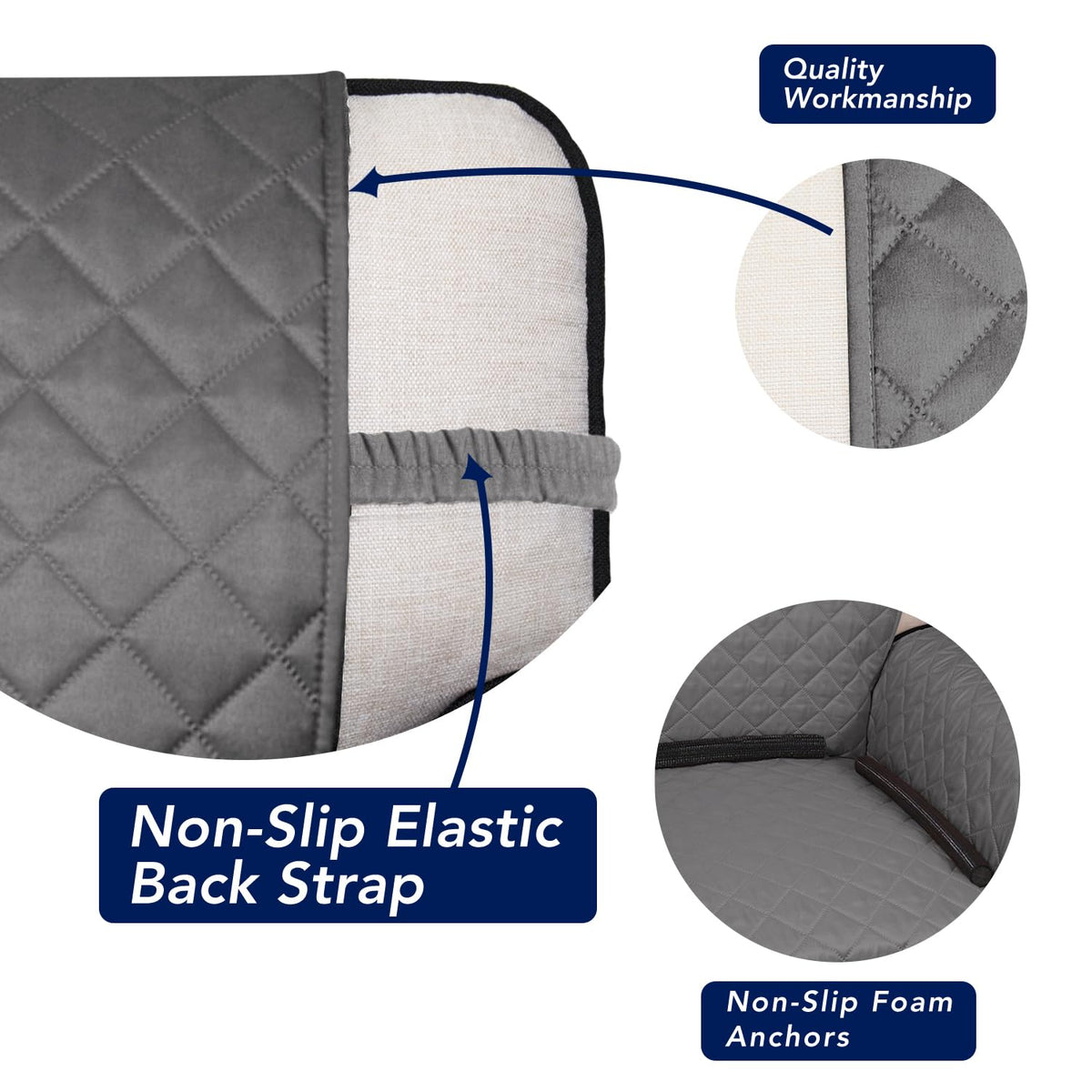 Reversible Quilted Couch Covers for Dogs Oversized Sofa Cover 78”