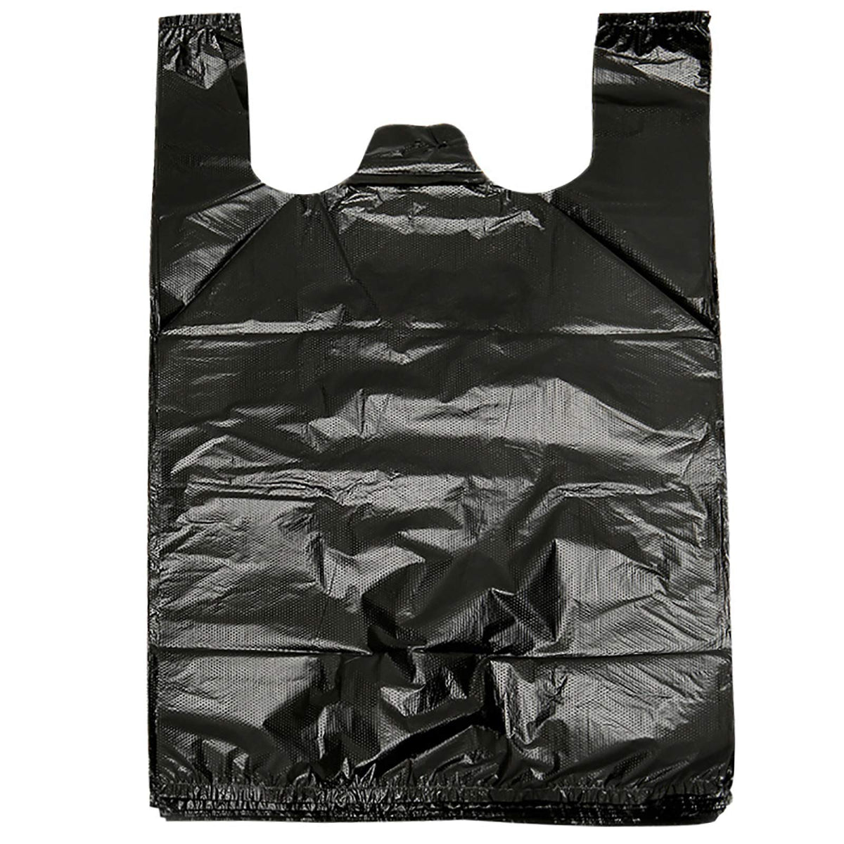 100 pcs Black Trash Bags with Handles (100 Count)