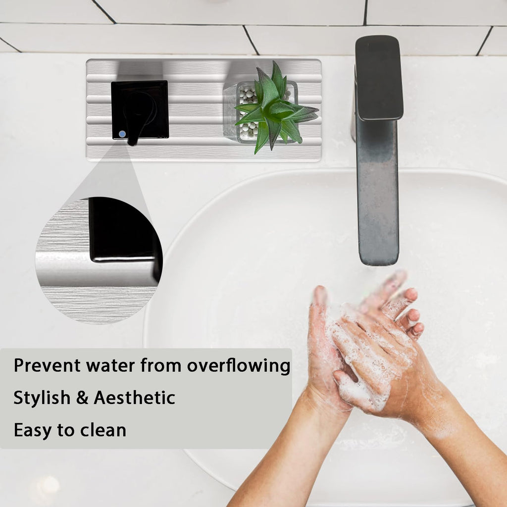 Diatomite Soap Dish Holder Water Absorbing Stone Tray Bathroom Countertop (2 Count)