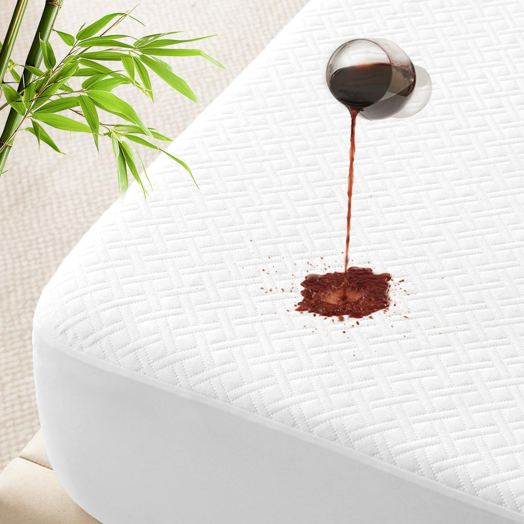 King Size Waterproof Mattress Protector Bamboo Viscose