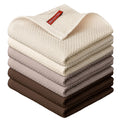 100% Cotton Beige Dark Coffee Brown Waffle Weave Kitchen Dish Cloths (6 Count)