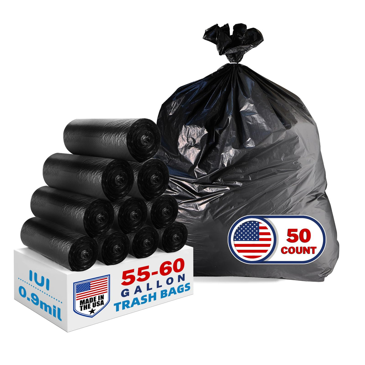 Heavy Duty Trash Bags 55 (50 Count)