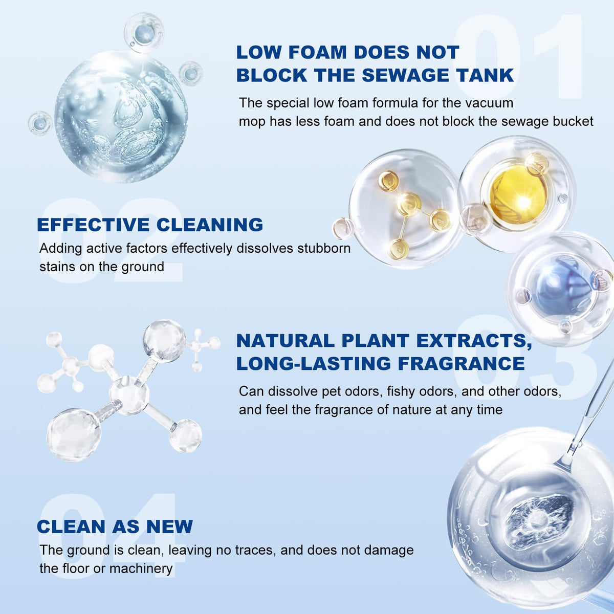 10 Packs Soap Cleaning Solution Compatible with Tineco Vacuum Mop