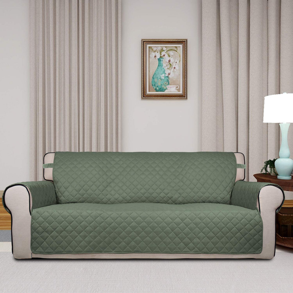 Reversible Quilted Couch Covers for Dogs Oversized Sofa Cover 78”