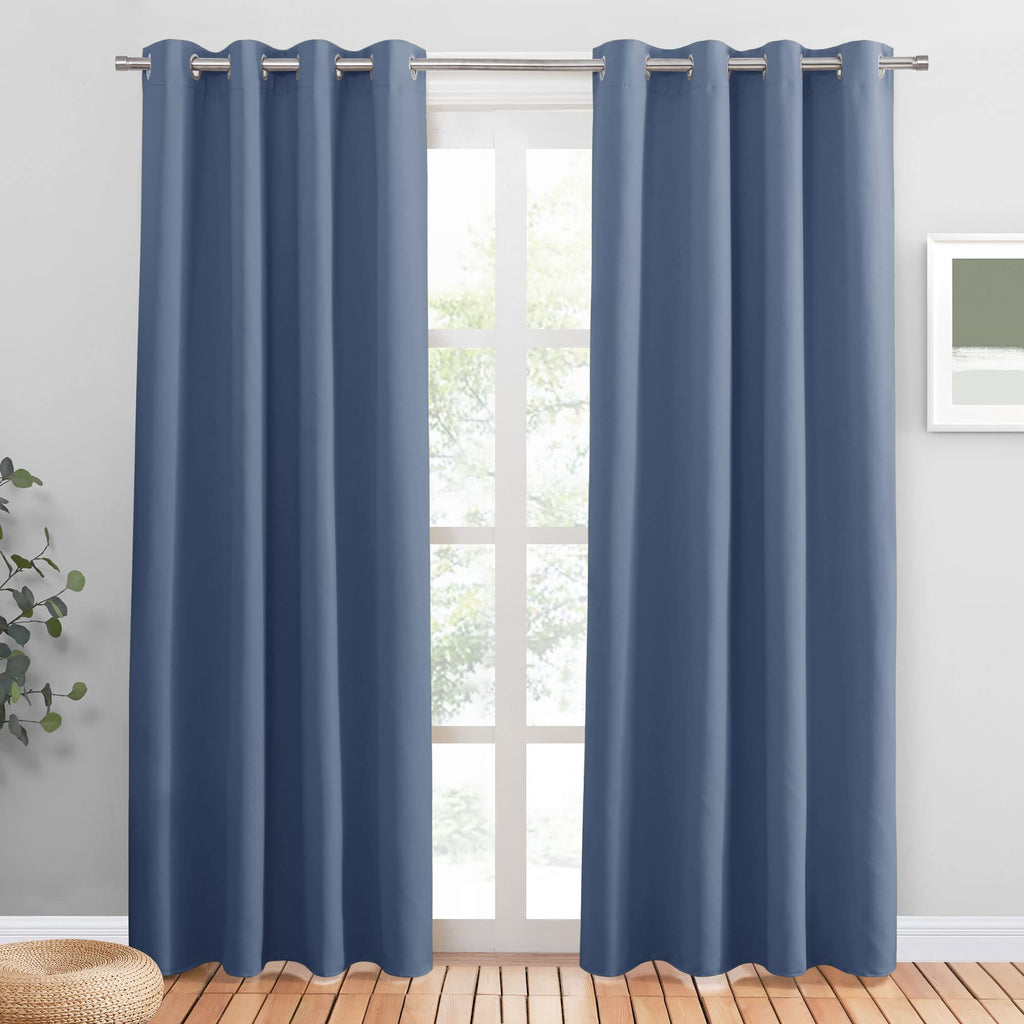 Stone Blue Blackout Curtains for Living Room 94 Inche 2 Pcs (2 Count)