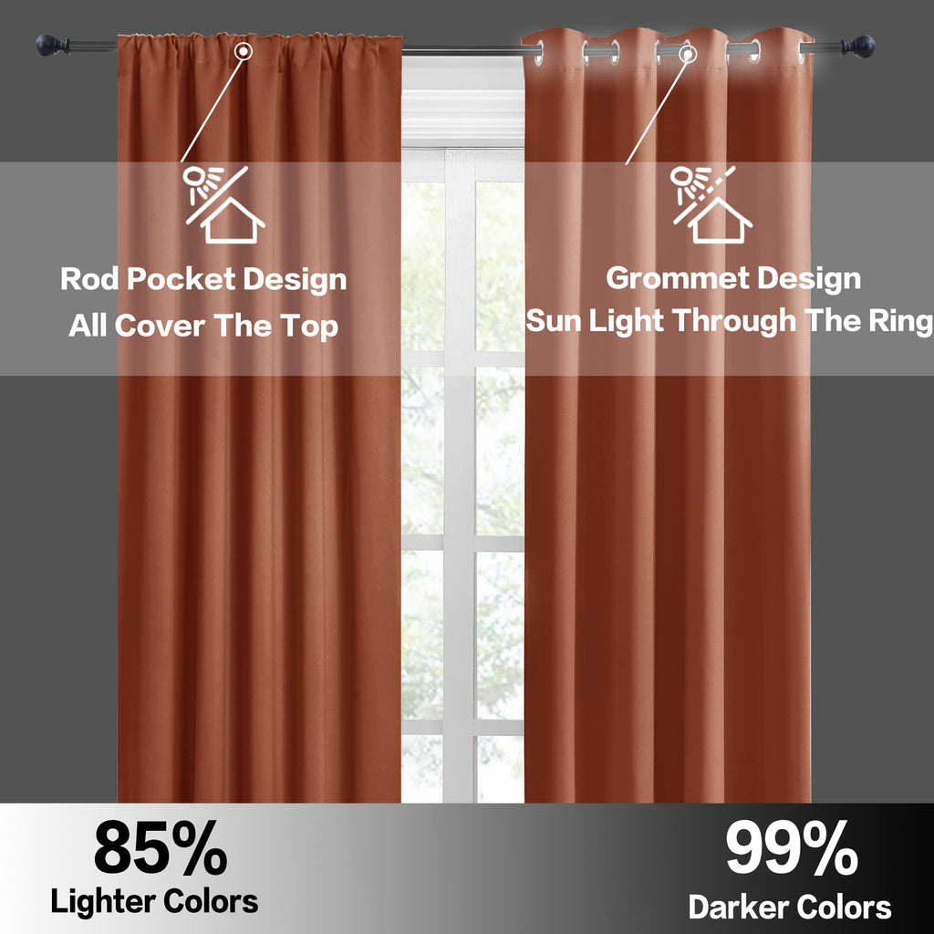 Cafe Blackout Curtains 30 inch Length (2 Count)