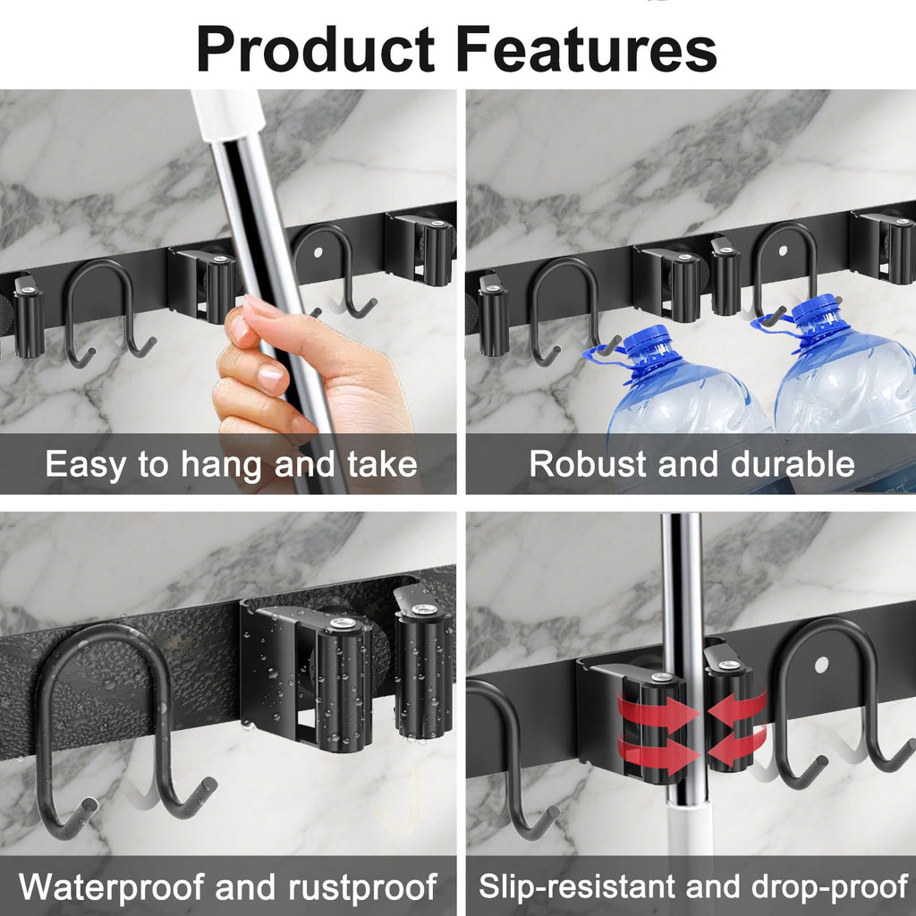 Broom Holder Wall Mount (2 Count)
