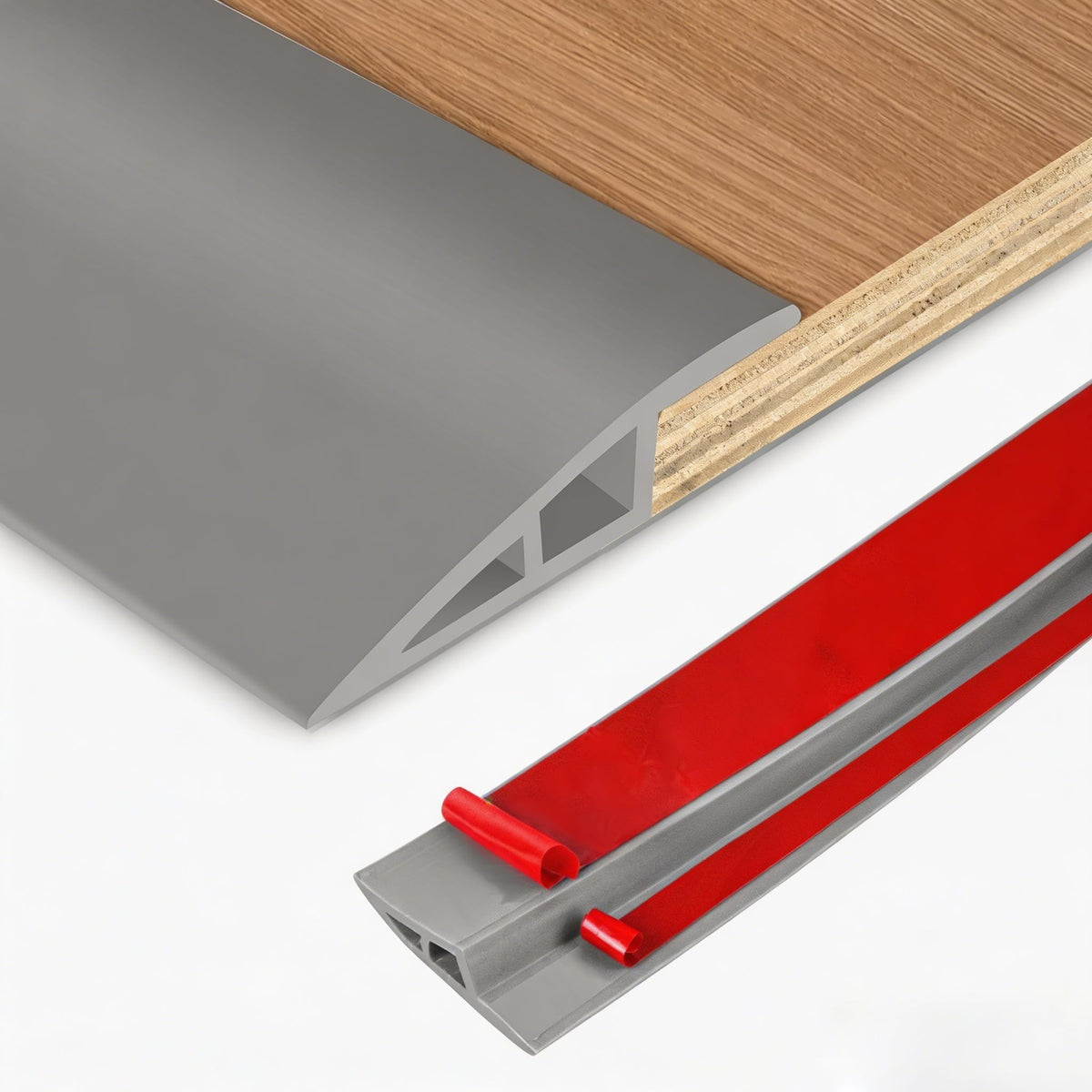Floor Transition Strip Vinyl Door Threshold Ramp Self Adhesive Carpet Edging Strip Doorway Edge Trim (6.6 Foot)