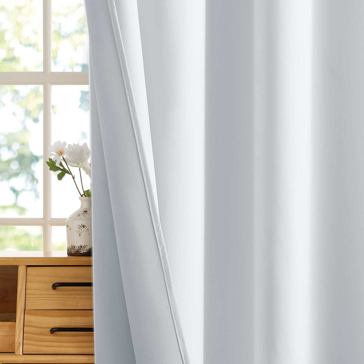 100% Blackout Short Curtains for Small Window (2 Count)