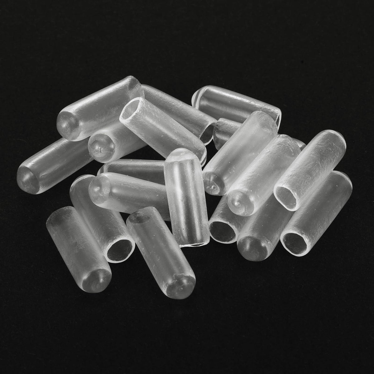 20pcs Rubber End Caps 4.5mm ID Vinyl Round Tube Bolt Cap Cover Thread Protectors Clear