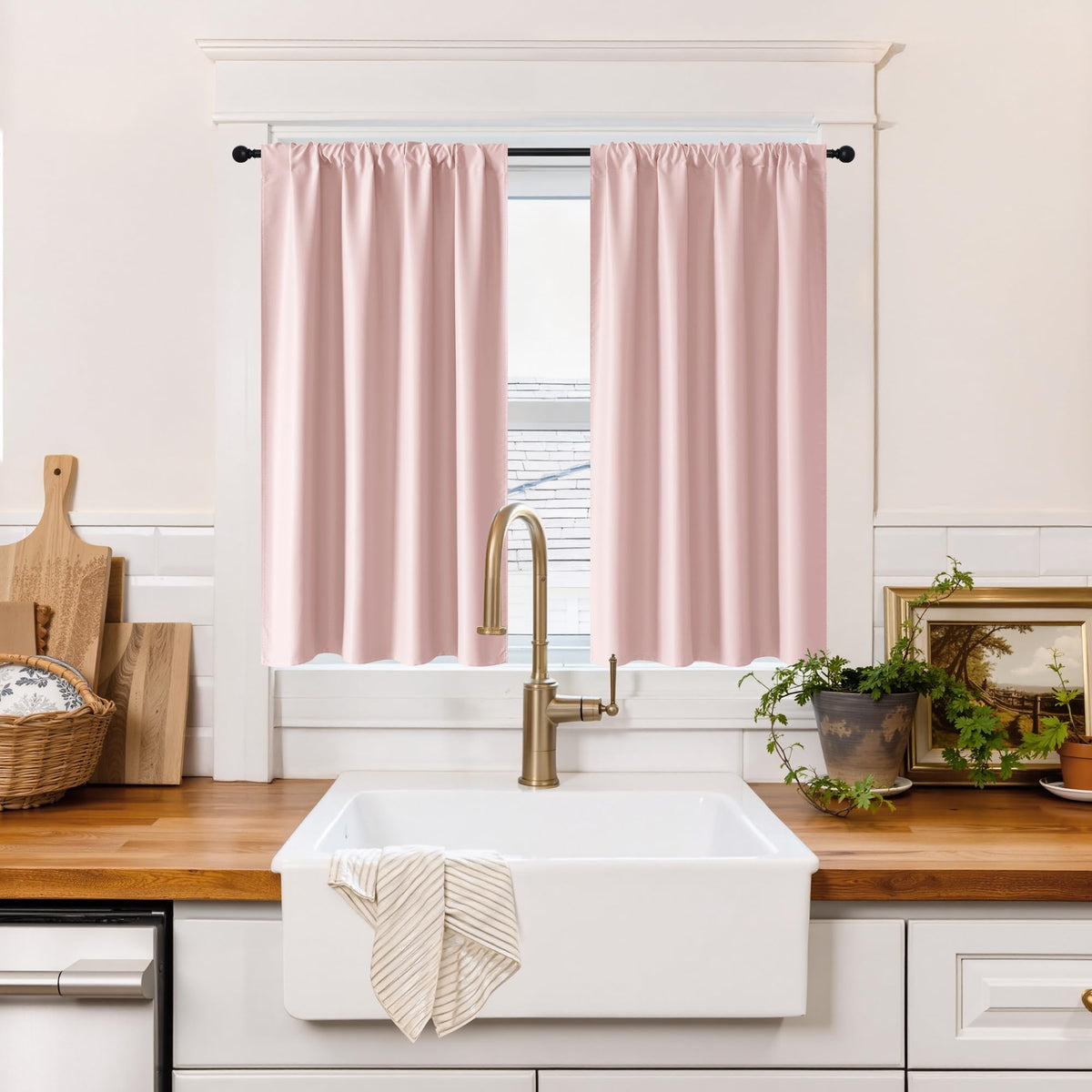 100% Blackout Basement Curtains 36 inches Long (2 Count)