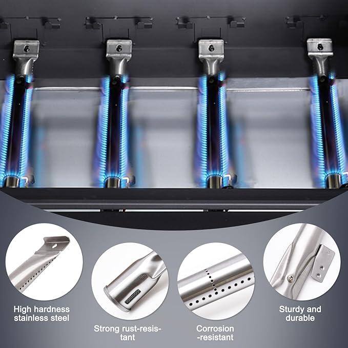 Grill Replacement Parts for Nexgrill 5 Burner 720-0888N, 720-0888, 4 Burner 720-0830H, 720-0783E. Cooking Grates, Grill Burner Tubes, Heat Plates and Igniters Accessories for Home Depot Nexgrill Parts