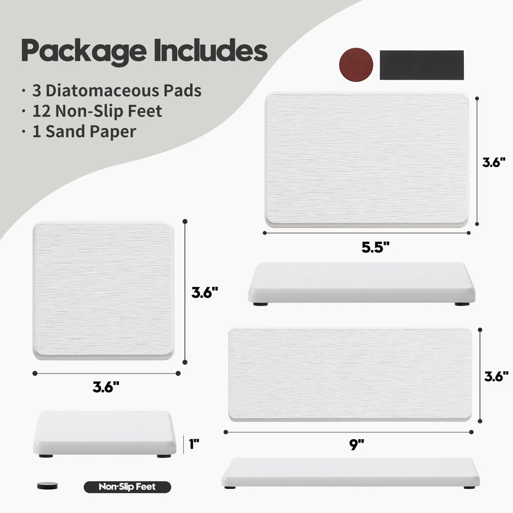 3PCS Bathroom Sink Vanity Trays (3 Count)