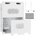 ynVISION.DESIGN 17" Recessed in-Wall Media Box for TV – Flush Wall AV Enclosure with Adjustable Shelf, Cable Straps & Vented Cover – Compatible with Apple TV, Roku & More - Pack of 3